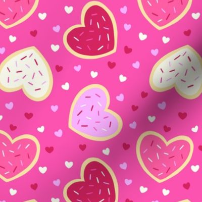 Small Valentines Day Frosted Sugar Cookies