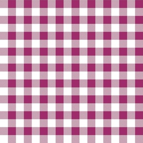 Berry and White Gingham Check