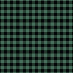 1/4 Inch Green Buffalo Check | Small Quarter Inch Checkered Green and Black