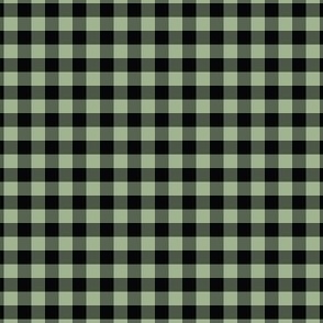 1/4 Inch Green Buffalo Check | Small Quarter Inch Checkered Green and Black