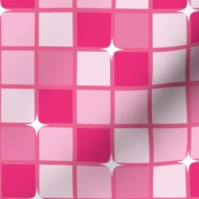 Large - Mirrorball - Retro Pink - Home Decor - Barbie - Tween - Kids - Teens - Girls - Squares - Sheet - pillow ©designsbyroochita