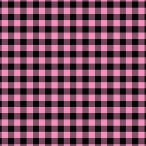 1/4 Inch Pink Buffalo Check | Small Quarter Inch Checkered Pink and Black