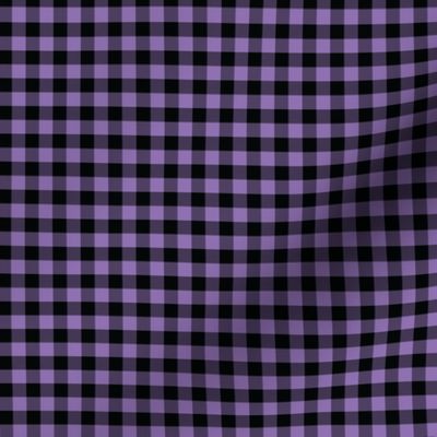 1/4 Inch Purple Buffalo Check | Small Quarter Inch Checkered Purple and Black