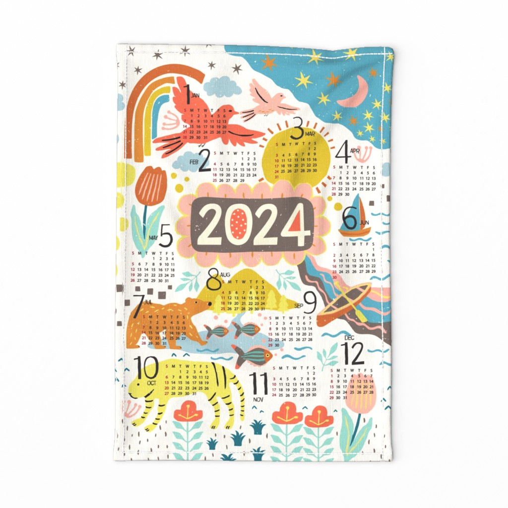 Retro - Inspiring Nature - Calendar 2024 ©designsbyroochita