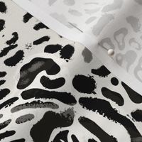 Black and Off White - Howling Beauty - An Abstract Tiger and Butterflies Animal Print | Jumbo scale ©designsbyroochita Ab