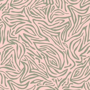 Wild Lines Zebra Animal Print Blender | Pink and Green | Jumbo scale ©designsbyroochita