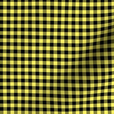 1/4 Inch Yellow Buffalo Check | Small Quarter Inch Checkered Yellow and Black