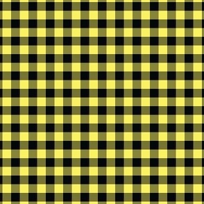 1/4 Inch Yellow Buffalo Check | Small Quarter Inch Checkered Yellow and Black