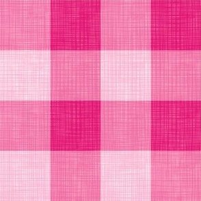 large gingham - pink linen