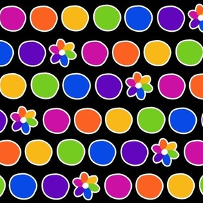 Rainbow Daisy Dots