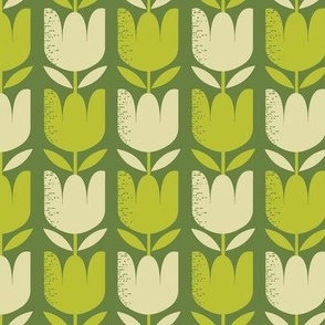 tulip garden - lime green