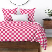 Medium Cross Stitch Pink and White Checkerboard