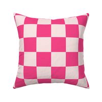Medium Cross Stitch Pink and White Checkerboard