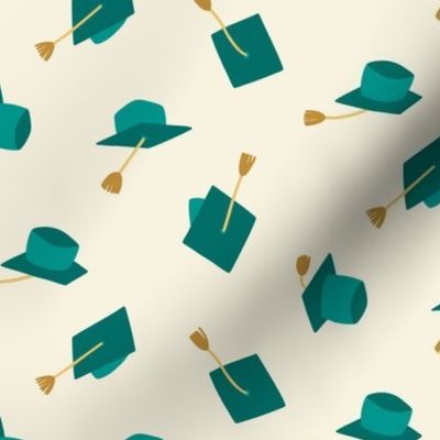 Small Green Graduation Caps