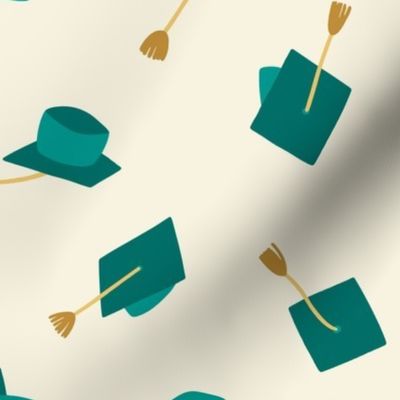 Medium Green Graduation Caps