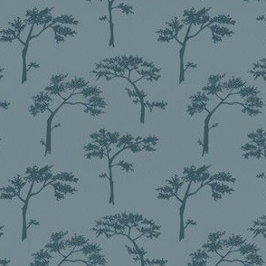 Cheongsapo Ink Trees - teal grey