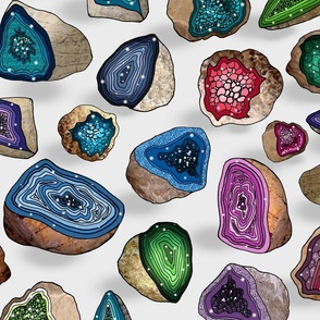 Geodes in Jewel Tones (large scale) 