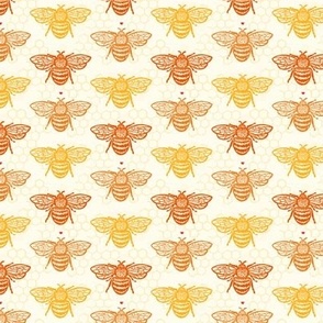 Sunset Gold Sweet Bees Large Honeycomb by Angel Gerardo - Small Scale
