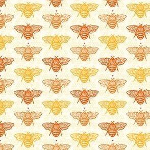 Sunset Gold Sweet Bees Small Honeycomb by Angel Gerardo - Small Scale