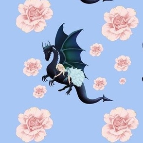 Princess & Her Blue Dragon (Large)-1