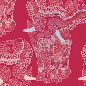 DesignerMim Viva Majestic Elephants - Viva Magenta