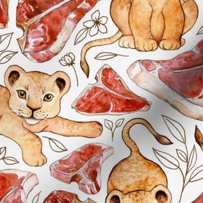 Lion Diet Love - white background