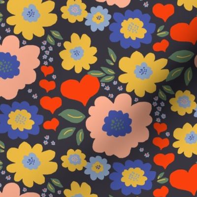 Nordic love flower surface pattern