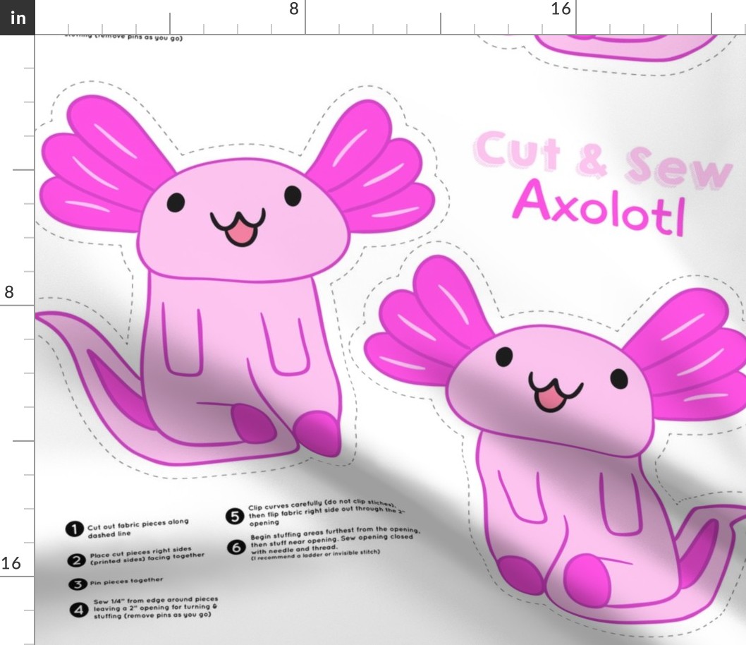 Cut and Sew Axolotl