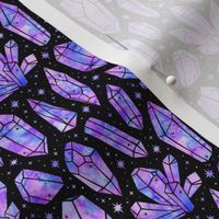  Pastel Crystals Purple on Black 1/2 Size