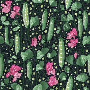 sweet peas | green, fresh, healthy | kitchen sewing projects | navy blue 