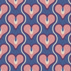 texture hearts blue