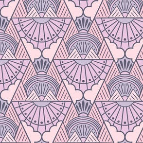 Mountain Sunrise Geometric | Regular Scale | Dreamy Lilac