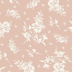 Vintage rose, Victorian, floral, blush pink