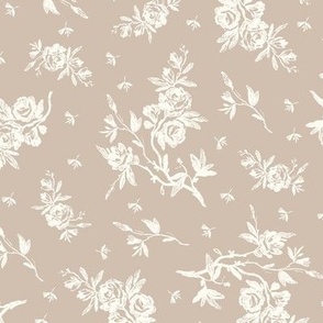 Vintage rose, Victorian, floral, dusky pink 