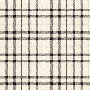 Black, grey, plaid, gingham, check, buffalo plaid - vintage