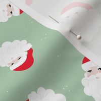 Little retro santa claus - have a very vintage Christmas mint green