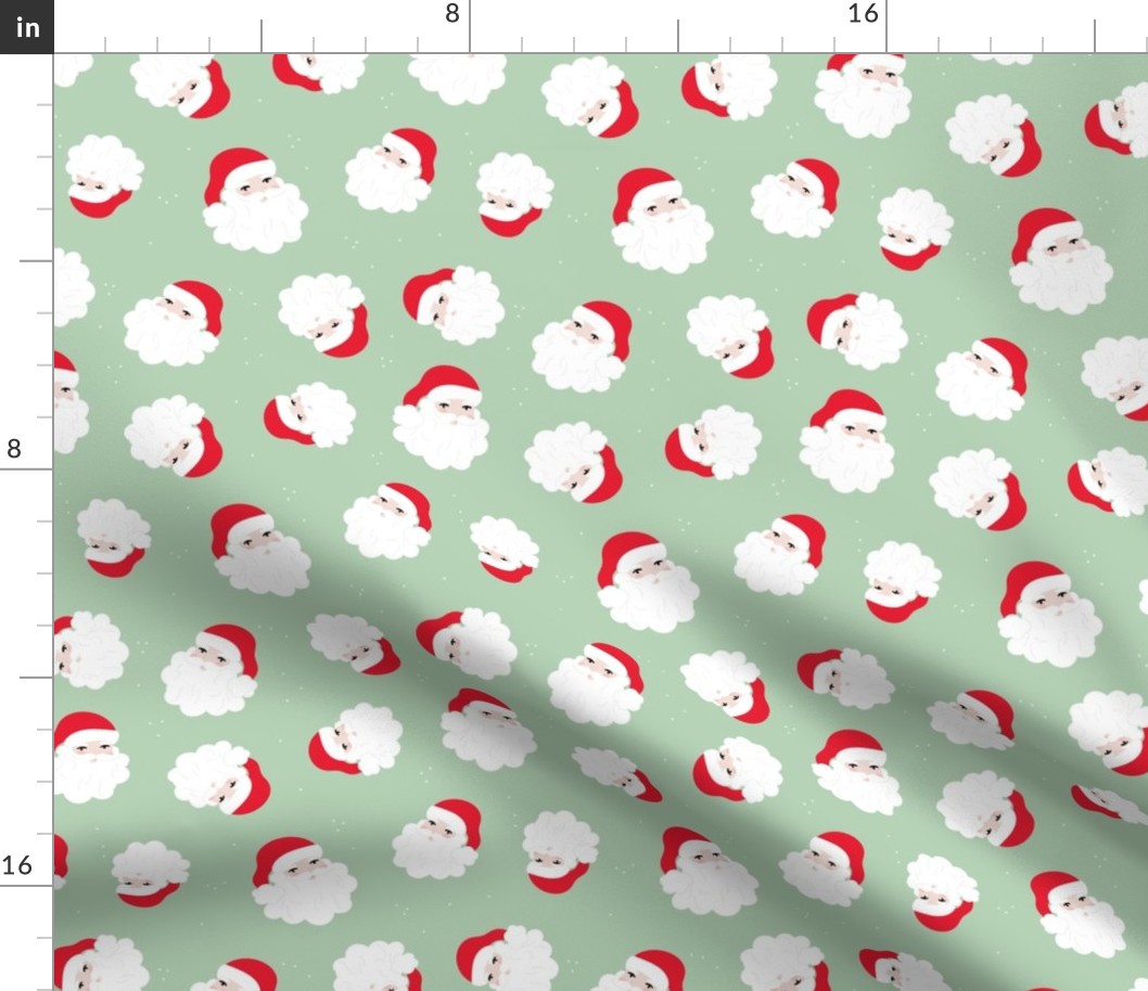 Little retro santa claus - have a very vintage Christmas mint green