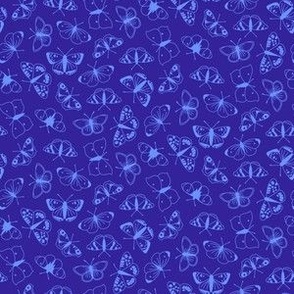 Butterflies - SMALL (Quilting & Crafting) - Bright Blue
