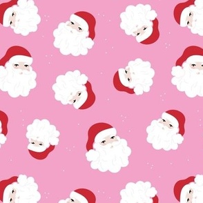 Little retro santa claus - have a very vintage Christmas pink red