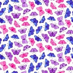 Butterflies - SMALL (Quilting & Crafting) - Multi Pink Purple Blue