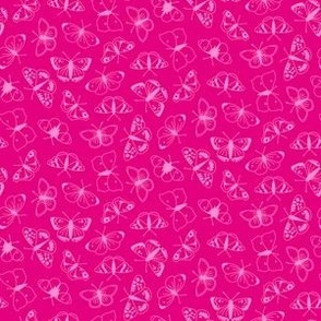 Butterflies - SMALL (Quilting & Crafting) - Bright Pink