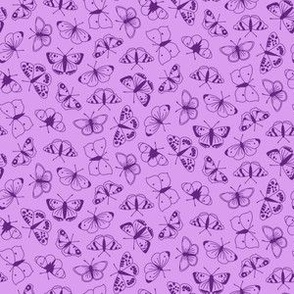 Butterflies - SMALL (Quilting & Crafting) - Light Purple