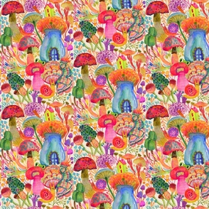 Mushroom Love!_Regular scale_Multicolor whimsical
