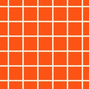 Mod Off-White Gingham (coral red) 2.5 inches