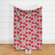 Viva Magenta Wild Roses / Large Scale