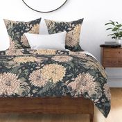 ( jumbo ) Romantic, wild floral, boho ( dark ) 