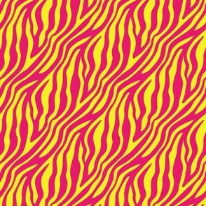 1406 medium - Zebra Stripes - Hot Pink on Yellow