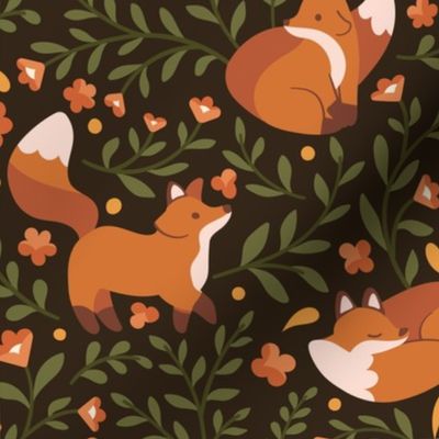 Autumn foxes