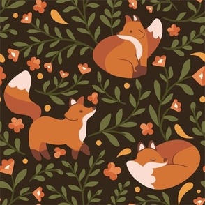 Autumn foxes