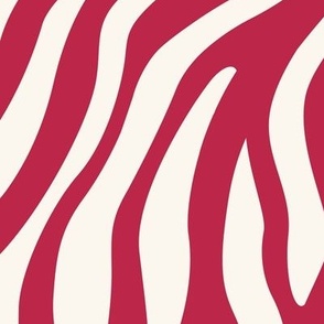 1397 jumbo - Zebra Stripes - Viva Magenta and Cream